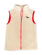 PINK Victoria’s Secret Sherpa Full Zip Fleece Vest. XS Photo 0