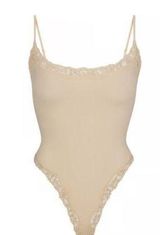 Lace Fits Everybody Bodysuit in the color sand. NWT Photo 0