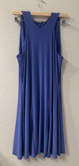 Ralph Lauren Dress L Periwinkle Sleeveless Large Pleats On Skirt Photo 0