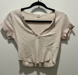 V-Neck Crop Top Garage Ribbed Photo 0