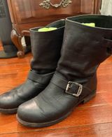 Frye Veronica Boots Black Short Leather Photo 0