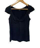 Y2K Whimsigoth Dark Romantic Ruched Top Gothic Grunge Aesthetic Size Small‎ Photo 0
