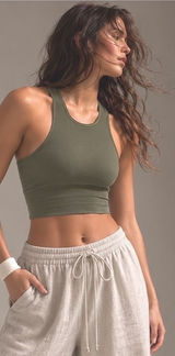 Free People Movement Every Single Time Tank Top Women XS/S Green Yoga Pilates Photo 0