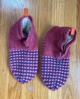 Bombas Womens Gripper Slippers Pink Blue Knit Sherpa Lined Non-Slip House Shoes Photo 0
