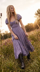 Free People Dainty Ethereal Sundrenched Short Sleeve Maxi Size XL Plum Dust Photo 0