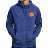 Nike Clemson Hoodie Tigers Bengals Full Zip Sweatshirt Therma Fit Pockets Blue L Photo 0