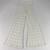 Marine Layer Pants Womens‎ XS White Crochet Knit Wide Leg Pull On Summer Lounge Photo 0