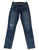 Hudson Lana Boyfriend Mid Rise Straight Leg Distressed Jeans Dark Wash‎ Size 25 Photo 0