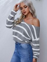 SheIn Striped Sweater Photo 0