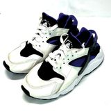 Nike‎ Air Huarache Run Sneakers Sz 7 Hyper Grape/White/Black Dh4439-105 Preowned Photo 0