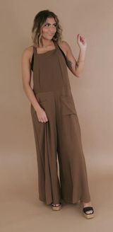 Bucket List Brown Jumpsuit Photo 0