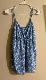 Floral Blue Romper Size L Photo 0