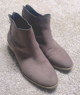- DV dolce vita short bohemian ankle heeled brown booties size 6.5 Photo 0
