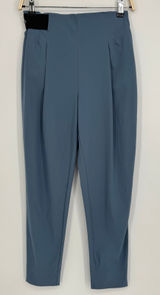 ADAY Turn It Up Pants Size Small Lake Blue High Waist Tapered Pleated Workwear Photo 0