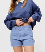 Dickies women Durable Twill Carpenter Shorts Chambray Blue 3" inseam Photo 0