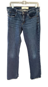 Abercrombie & Fitch Women 10R Dark Wash Bootcut Jeans W30 L33 Mid Rise Stretch Photo 0