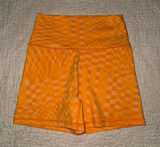 NWOT Aerie Orange‎ Checkered Shorts Size Medium Photo 0
