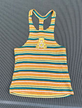Care Bears Sunshine Bear Sleeveless Graphic Halter Tank Top Women's xs‎ striped Photo 0