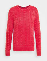 Polo Ralph Lauren Red Cotton Cable Knit Crewneck Sweater‎ Garment Dye XS Photo 0