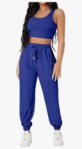 Blue athleisure matching set Photo 0