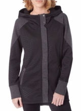 The North Face Recover Up Quilted Jacket Black Grey Longline Zip Up Womens XL Photo 0