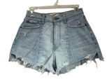 Abercrombie High Rise‎ Cutoff Shorts Size 26 Light Wash Distressed Denim Photo 0