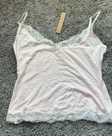 SKIMS Barely Pink Lace-Trim Camisole Tank Photo 0