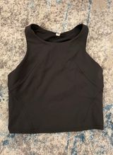 Lululemon Workout Tank Top Racerback Dark Grey Cropped Photo 0