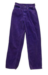 Y2K BDG Womens High Rise Corduroy‎ Pants 26 Purple Wide Wale Streetwear Retro Photo 0