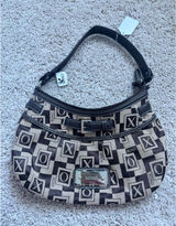 Y2K Monogram Shoulder Bag XOXO Vintage Brown Hobo Purse Retro Logo Print 2000s Photo 0