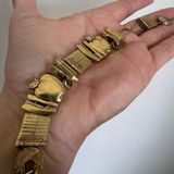 Vintage Gold Tone Back To School Teacher Charm Slide Bracelet Photo 0
