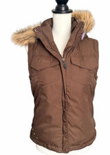 Columbia Women's Puffer Vest with Hood Brown purple Size Small Photo 0