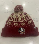 Top Of The World Florida State Seminoles FSU Noles Garnet Gold Knit Pom Beanie Hat Photo 0