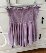 Purple Queen of Sparkles smocked pleated mini swing skort Photo 0