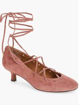 NEW Madewell Remy Wraparound Ankle Strap Kitten Heel Pump 8.5 M, ROSY MAUVE Photo 0