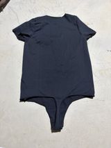 Skims Black Short-Sleeve One-Piece Bodysuit s/m Photo 0