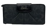 COACH Black Signature Canvas Ashley Wallet Photo 0