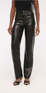 ABERCROMBIE AND FITCH Curve Love Ultra High Rise 90s‎ Straight Leather Pant 28 Photo 0