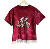 Umass Tie dye Fringe T Shirt Boho College Amherst Minutemen Springfest Darty Photo 0