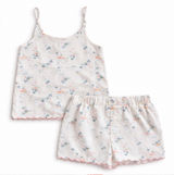 RAE DUNN Womens Pajama Set Sleepwear Tank Shorts Tropical Flamingo Palm‎ Tree M Photo 0