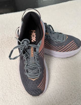 Hoka One One Women's Teal and Peach Running Sneakers Photo 0