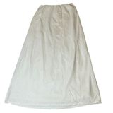 Ivory Cotton Linen Blend Maxi Skirt American Eagle Elastic Waist Crochet Trim S Photo 0