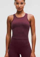 Lululemon Ebb to Street Crop Racerback Tank Top size 4 - Light Support, B/C Cup Photo 0