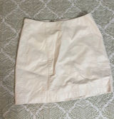 White Leather Skirt Free People Zip Photo 0