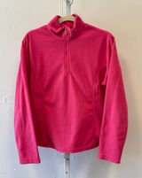 Marker Polartec Fleece Pullover Womens XL Pink 1/4 Zip Mock Neck Made in USA Photo 0