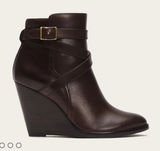 Frye Cece Jodhpur Boots Women’s 9 Dark Brown Used In Box Wedge Bootie Buckle Photo 0