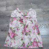 Y2K Victoria's Secret Pink Floral Rose Lace Babydoll Tank Sleepwear Medium 2002‎ Photo 0
