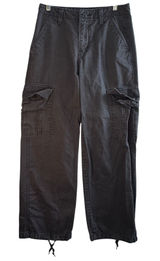 Levi's 94 Baggy Cargo Pants Gray‎ Women's 25x30 Utility Y2K Streetwear Grunge Photo 0
