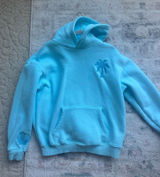 Pink Palm Puff Hoodie Photo 0