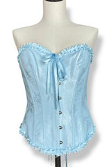Corset Top Strapless Ruffle Iridescent Women Size Medium‎ Women Lace-Up Romantic Photo 0